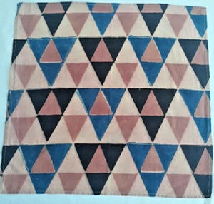 Maelu Hand Blockdruck Bandana Quadrat Schal 21x21 Multi Geometrisch Leicht Baumwolle - Bild 1 von 4