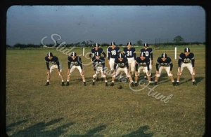 Football Team Uniforms Men Military 35mm Slide 1950s Red Border Kodachrome - Picture 1 of 3