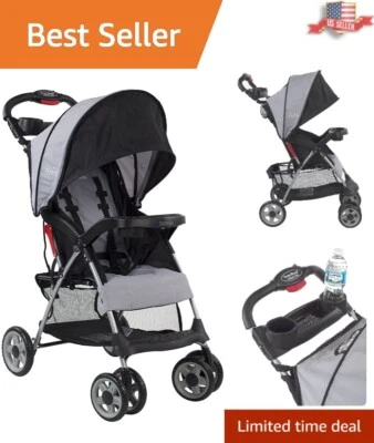 Ultra-Lightweight Toddler Stroller - Multi-Position Recline - 13 lbs - Gray - Image 1 of 4