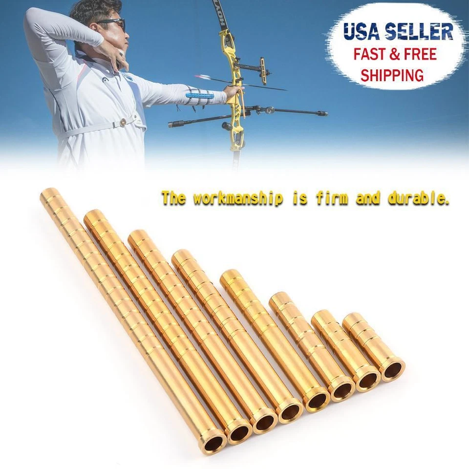 DARUPSUN 12×38-300gr Heavy Weight Arrow Brass Inserts Base Archery ID6.2mm Arrow Shaft