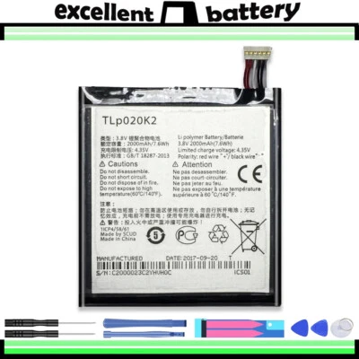TLp020K2 2400mAh High Quality Li-ion Mobile Phone Batteries for Alcatel - Image 1 of 4
