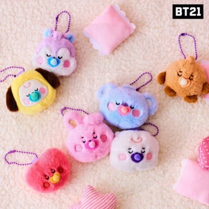 BTS BT21 Official Goods NEWBORN BABY Plush Keyring + Tracking Number - Imagen 1 de 3