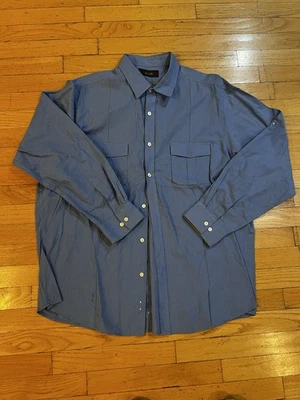 Tasso Elba Spa Linen Dress Button Up Shirt XL Long Sleeve /Short Sleeve Blue - Image 1 of 4