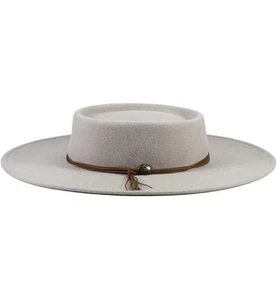 Silver Canyon Women’s Gambler Telescope Wool Felt Wide Brim Western Hat MEDIUM - Picture 1 of 8