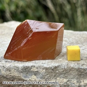 Carnelian Crystal Shape Stone - Vibrant Orange Chalcedony - Madagascar - - Picture 1 of 1