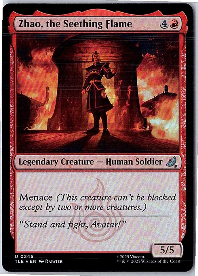 Zhao, the Seething Flame (0245) U Avatar: Eternal-Legal 245 FOIL NM - Image 1 of 1