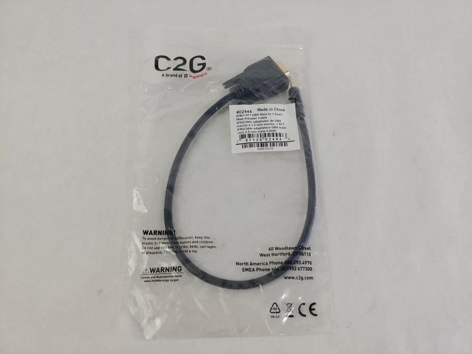 Viel 5 Neu Cables to Go 02444 0.5m DB9 Stecker Zu 3.5mm Stecker Adapter Kabel - Bild 1 von 3