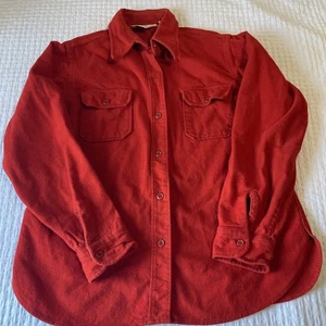 Vintage Woolrich Damen Button-Down Hemd Größe 10 Baumwolle Sämisch Hergestellt in den USA - Bild 1 von 4