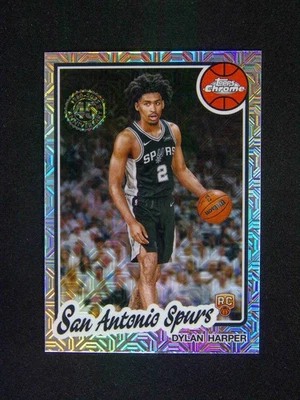 2025-26 Topps Flagship NBA Dylan Harper RC 1980-81 45th Chrome Basketball Mojo - Image 1 of 2