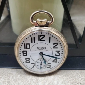 VINTAGE 1941 WALTHAM RAILROAD GRADE 16S G.F * POCKET WATCH * RUNS * G VANGUARD - Picture 1 of 10