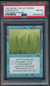 1994 Magic The Gathering Sunken City The Dark Italian PSA 8 LOW POP - Picture 1 of 4