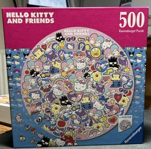 New Hello Kitty & Friends Ravensburger 500 Piece Circular Jigsaw Puzzle Sanrio - Picture 1 of 5
