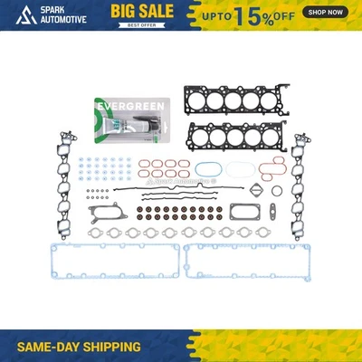 Juego de juntas de culata para 03-12 Ford E350 E450 F350 F450 F550 Super Duty 6,8 VIN S Foto 1 de 4
