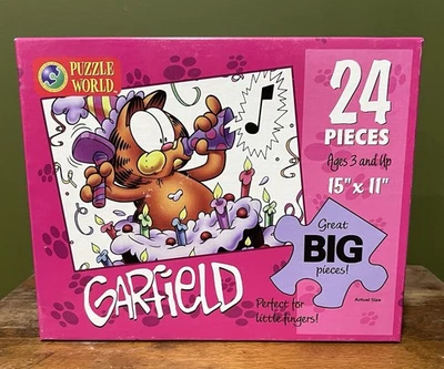 Rompecabezas Garfield 1999 vintage sellado 24 piezas Jim Davis “fiesta de cumpleaños” Foto 1 de 2