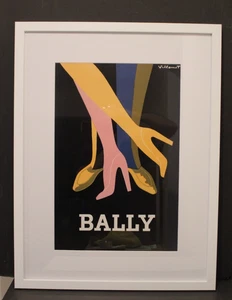 Poster pubblicitario francese Bally Tango di Bernard Villemot 1979 incorniciato - Foto 1 di 11