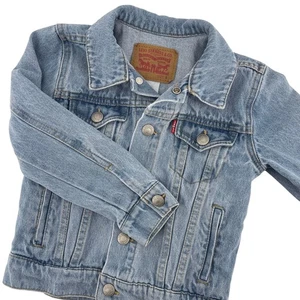 Levi's Denim Kids Trucker Jacket Classic Jean Jacket Light Wash Size 5 - Picture 1 of 6