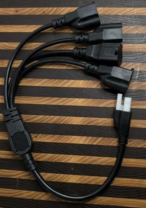 Power Cable With 4 Outlets For American Equipment Multi-Socket 4 Outputs - Picture 1 of 4