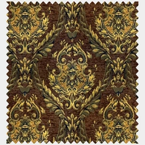Per Yard - Chenille Fabric Brown Color - Jane 2 - Picture 1 of 3
