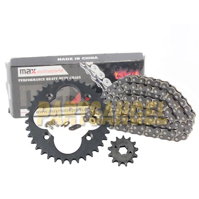 Black Drive Chain And Sprockets Kit for Honda TRX250X Fourtrax 250 2X4 1987-1992 - Image 1 of 4
