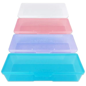 4pcs Large Manicurists Personal Box Storage Case Container Mixed Color - Picture 1 of 7