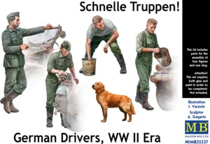 Master Box 1/35 WWII German Drivers (4 figures and 1 dog) - Picture 1 of 1