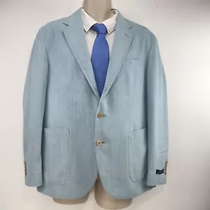 Polo Ralph Lauren Chambray Jacke Sport Mantel Blazer Hellblau Herren 42 S Neu mit Etikett - Bild 1 von 18