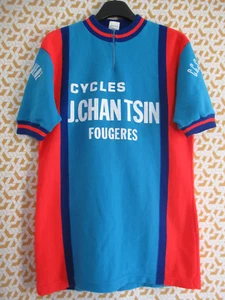 Maillot Cycliste CCSJ Cycles J Chan Tsin Fougères Acrylique shirt 70'S - 4 / L - Picture 1 of 5