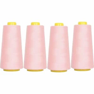 4 BIG CONES MAUVE SERGER SEWING THREAD 2750 YD TEX 27 40S/2-THREADART - Picture 1 of 8