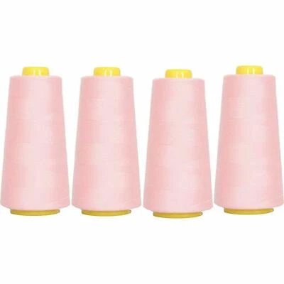 4 BIG CONES MAUVE SERGER SEWING THREAD 2750 YD TEX 27 40S/2-THREADART - Image 1 of 4