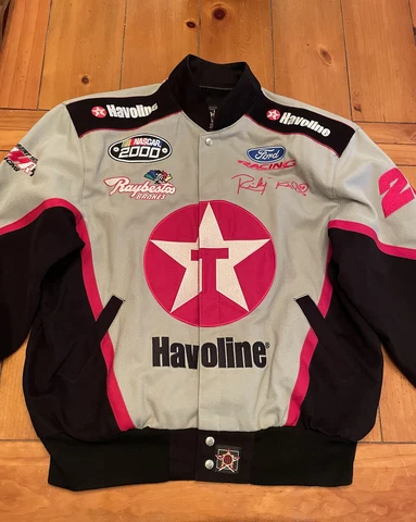 Ricky Rudd #28 Texaco Havoline Racing Race Jacket Mens Size Large NASCAR 2000 JH Cover
