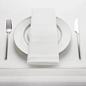 NEW FOR SUMMER MEAL 6 PURE NATURAL COTTON WHITE NAPKINS MADE FOR JUMEIRAH HOTEL - Picture 1 of 1