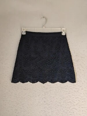 Hollister Mujer Falda 3 Juniors Azul Nylon Forrado Cremallera Trasera Floral Mini Corto Foto 1 de 4