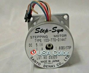MOTOR PASO A PASO SANYO DENKI 103-770-01447 FUJI NORITSU STEP-SYN - Imagen 1 de 3
