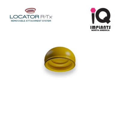 IQ IMPLANTS Zest LOCATOR R-Tx Genuine Ltd Range Replacement Caps, High Retention, Gold (4 Pa