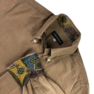 Bullock & Jones Men's Corduroy Flip Cuff Button Shirt Tan Brown • Small - Picture 1 of 7
