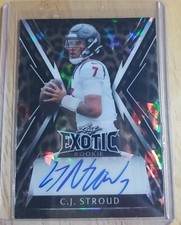 2023 LEAF Exotic Multi RC C.J. Stroud 1/1 AUTO 1 OF 1 Leopard Texans 
