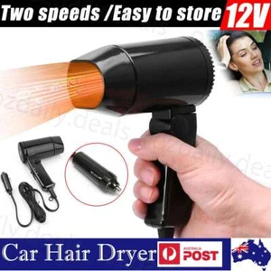 Portable 12V Hairdryer Car-styling Hair Dryer Folding Blower Window Defroster AU - Picture 1 of 12