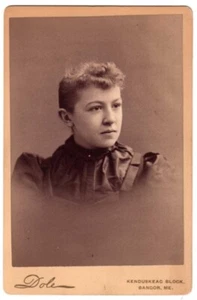 CABINET PHOTO SUSAN SWEAT DOLE BANGOR MAINE ME CIRCA 1895 - Picture 1 of 2