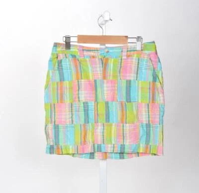 Mini-saia xadrez Cape Madras Cape Elizabeth Maine Preppy patchwork tamanho 2 - Imagem 1 de 3