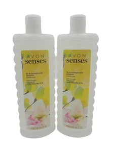 Avon Senses Bubble Bath: Lily & Honeysuckle, LOT of 2, (24 oz. Each) New, Sealed - Picture 1 of 3