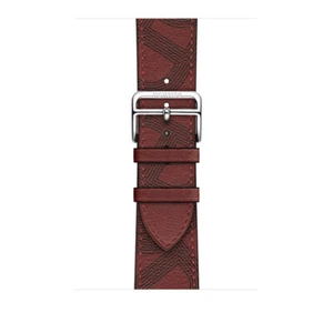 BAND Apple Watch Hermès - 41mm Rouge H/Noir Circuit H Single Tour - Picture 1 of 5