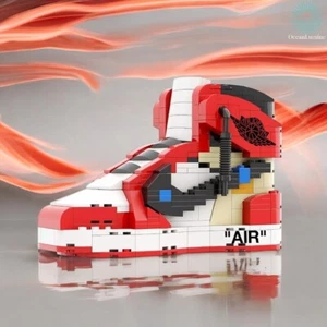 Air Jordan 1 "Off-white Chicago" Zapatilla Ladrillos Zapatilla 3D Juguetes de Construcción - Imagen 1 de 10