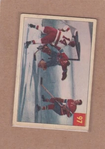 1954-55 PARKHURST HOCKEY EARL REIBEL JACQUES PLANTE #97 VGEX *A34876 - Picture 1 of 1