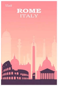Italy - Rome 4 - Vintage Travel Poster - Picture 1 of 6