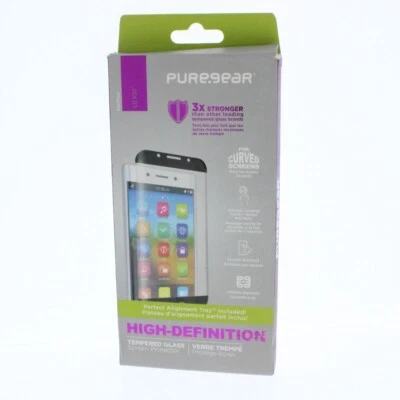 Pure Gear Tempered Glass Screen Protector for LG V30 Curved Glass Clear - Image 1 of 3