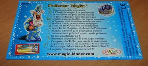 KINDER 2S-88 MAGIC LESSONS PROF. MAGIKO BPZ FR FRANCE - Photo 1/1