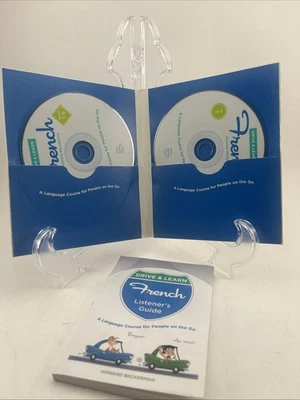 DRIVE & LEARN FRENCH with 2 CD and LISTENER'S GUIDE by HOWARD BECKERMAN, NEW - Image 1 of 4