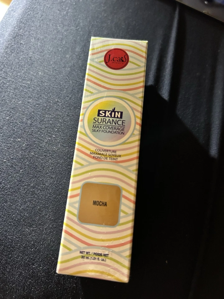 Base sedosa J Cat Skin Surance Max Coverage Moca nueva en caja cosméticos de Corea del Sur Foto 1 de 4