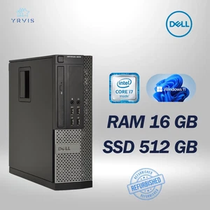 PC DESKTOP DELL 9010 SFF INTEL I7 RAM 16GB SSD 512GB WIN 11 PRO RICONDIZIONATO - Foto 1 di 6