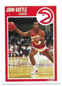 JOHN BATTLE 1989-90 FLEER ROOKIE CARD NEAR MINT+ CONDITION - Picture 1 of 2